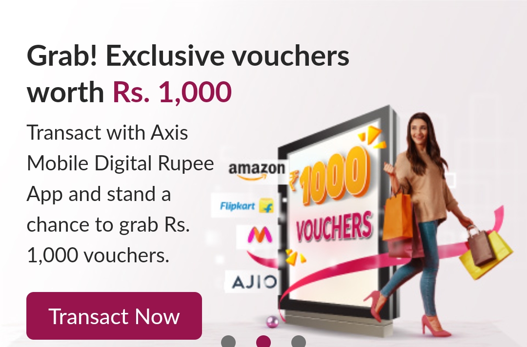 Axis Bank Digital Rupee: Get FREE Rs.1000 Vouchers